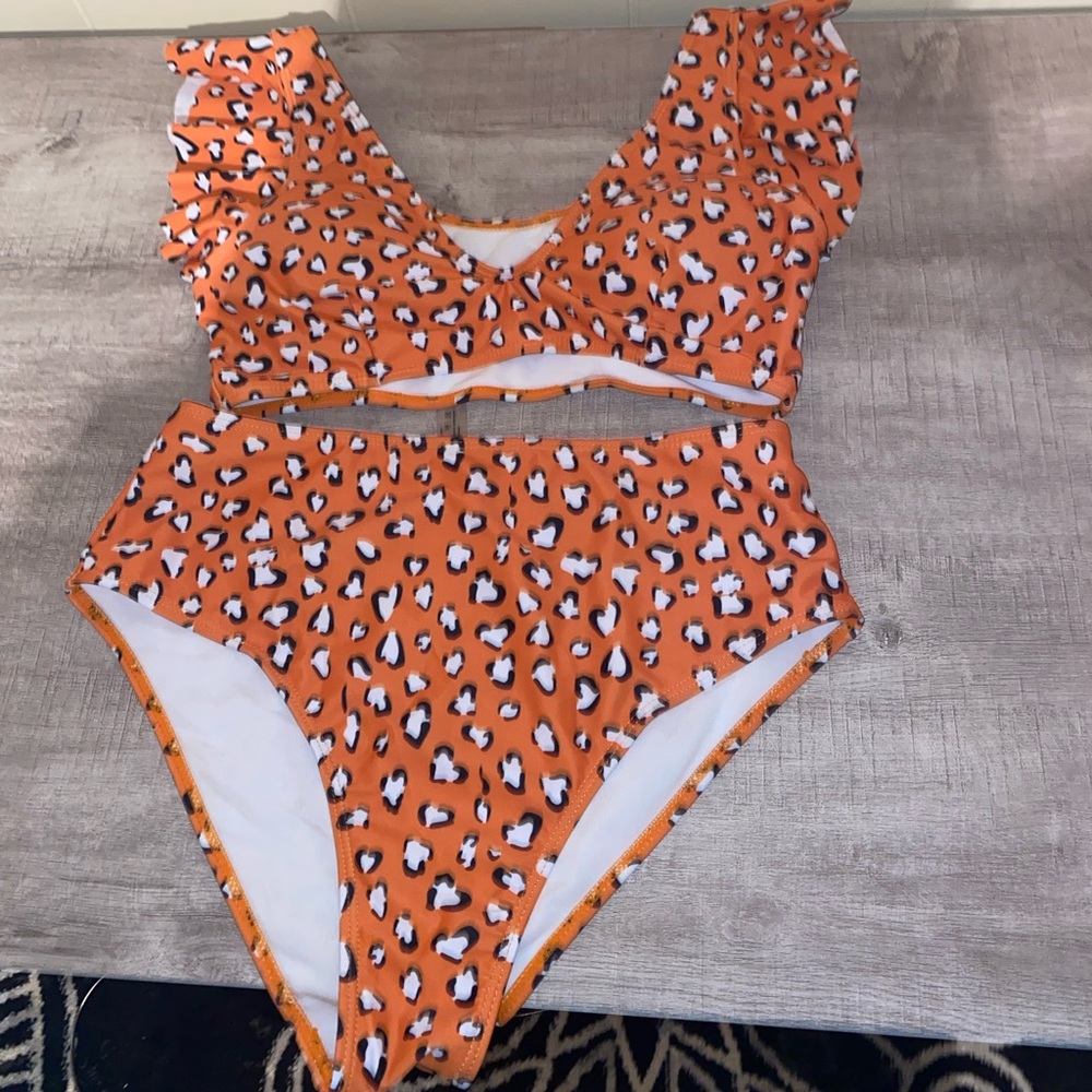 High waisted bathing suit